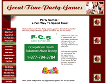 Tablet Screenshot of great-time-party-games.com